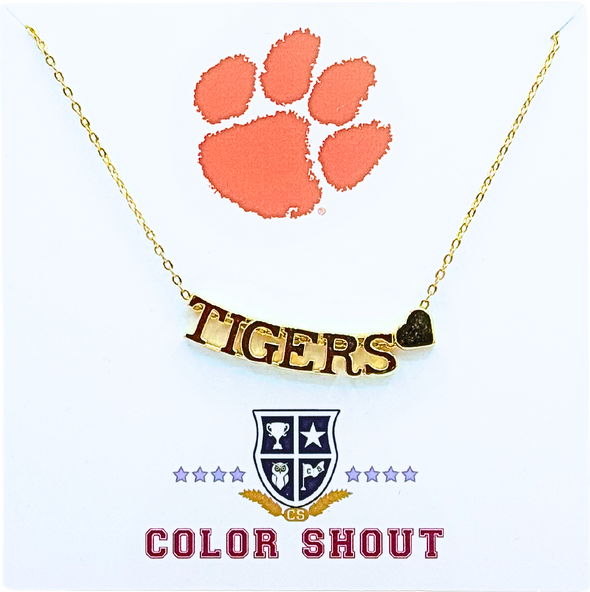I Love College:  Initial Heart Necklace