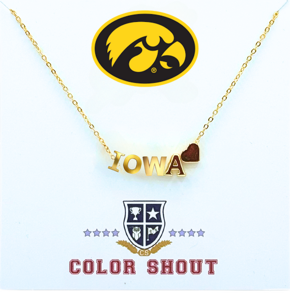 I Love College:  Initial Heart Necklace