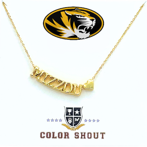 I Love College:  Initial Heart Necklace