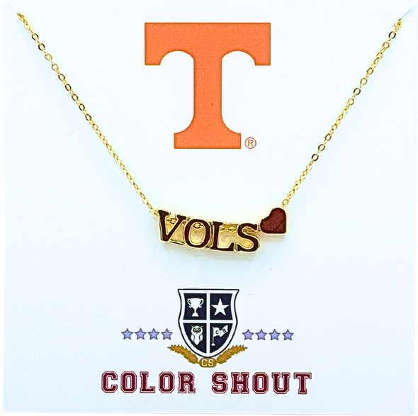 I Love College:  Initial Heart Necklace