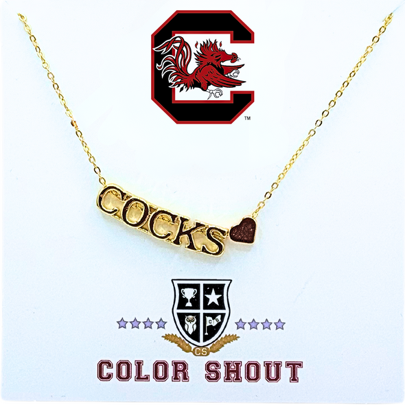I Love College:  Initial Heart Necklace
