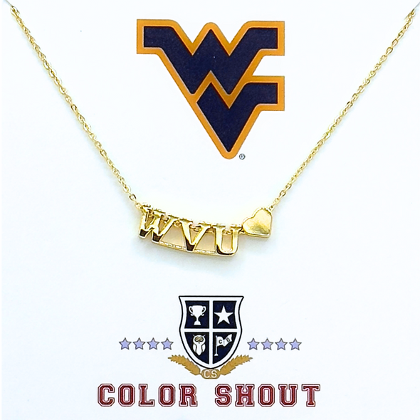 I Love College:  Initial Heart Necklace