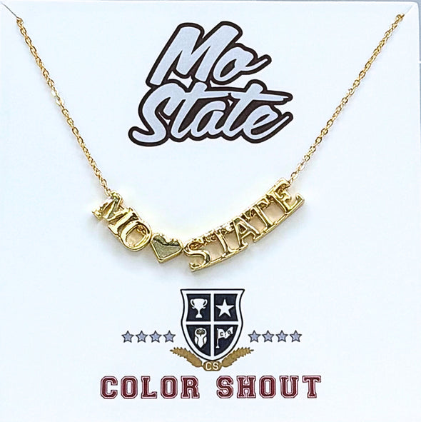 N202 (Y) - MOST Missouri State heart necklace