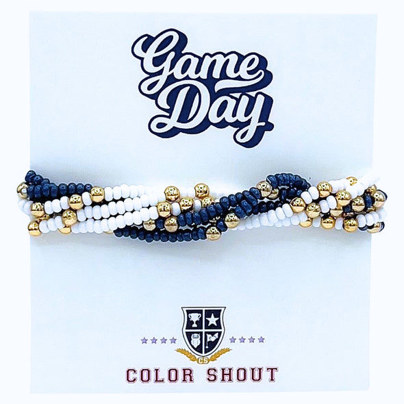 B201- Game Day Team Colors: Set of 6 Stretch Bracelets