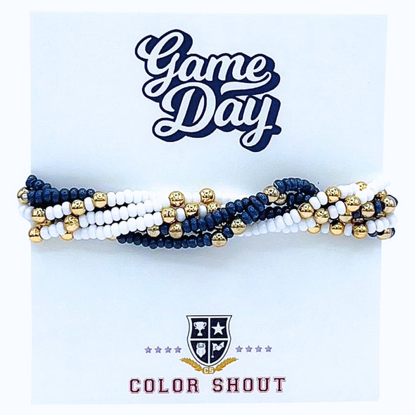 Game Day Team Colors: Set of 6 Stretch Bracelets