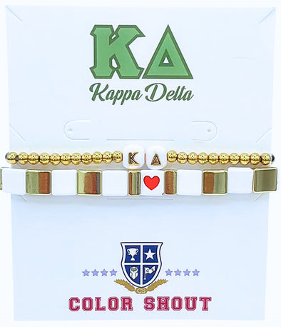 'I Love' Kappa Delta Bracelet Stack