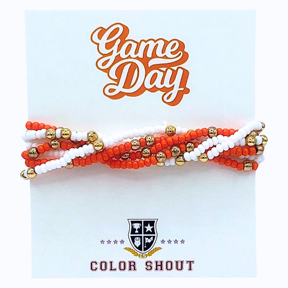 B201- Game Day Team Colors: Set of 6 Stretch Bracelets