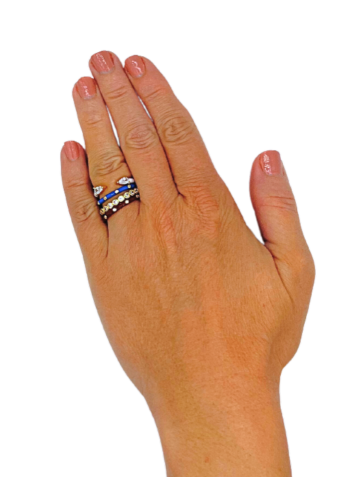 Pi Beta Phi 3 Enamel Stack Ring Set