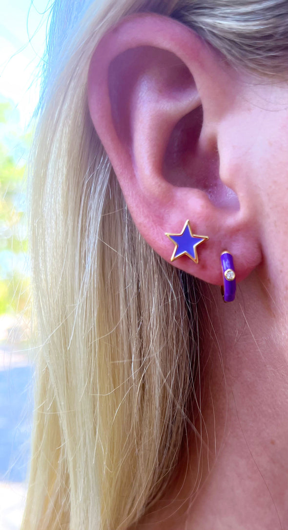 TCU Super Star Stud Earrings on Pennant Flag