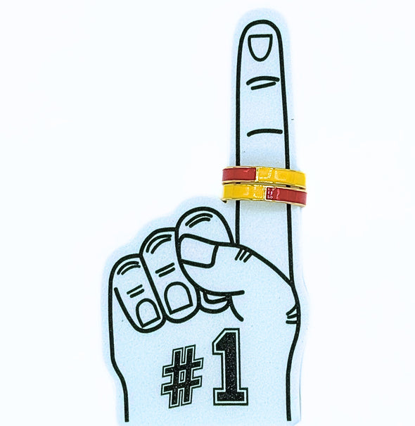 R207-College: Team Colors 50/50 Stack Ring Set