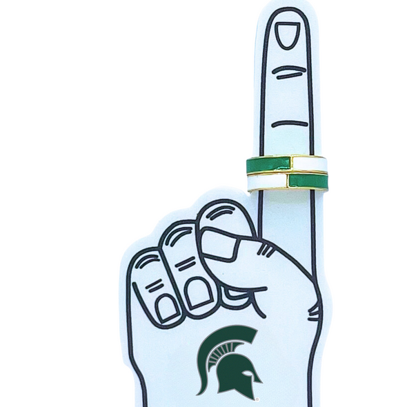 R207-College: Team Colors 50/50 Stack Ring Set