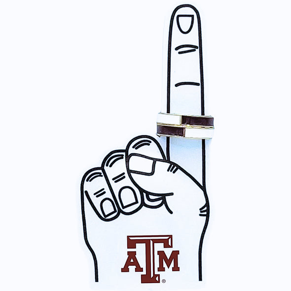 R207 - TAM: Texas A&M University 50/50 Stack Ring Set