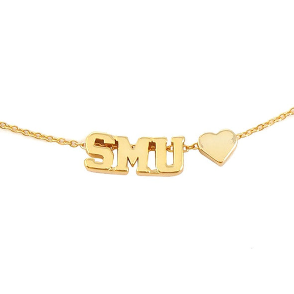 I Love College:  Initial Heart Necklace