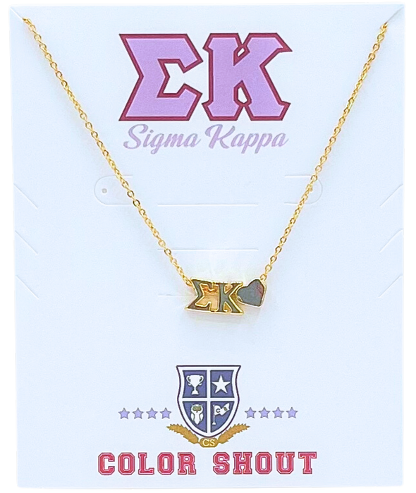 Sigma Kappa Heart Necklace