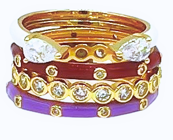 R203 SK-Sigma Kappa 4 Stack Rings