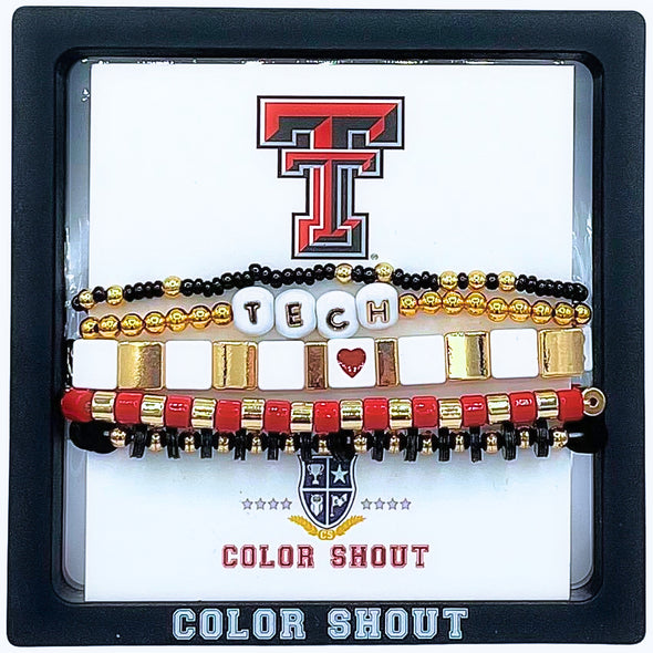 Texas Tech 5 Bracelet Mega Stack