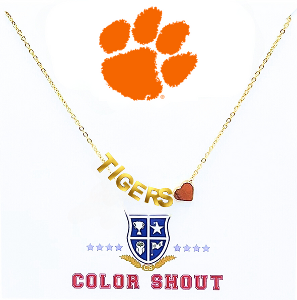 I Love College:  Initial Heart Necklace