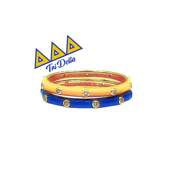 R201 DDD-Delta Delta Delta: 2 Enamel Stack Ring Set