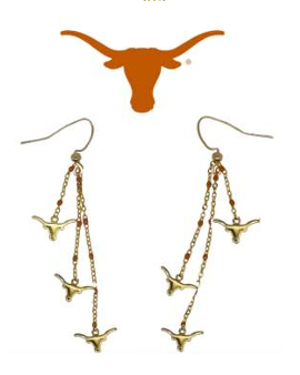 Tri Longhorn Earrings