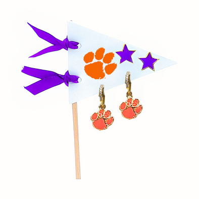 Clemson : Pennant Pair Earring Set