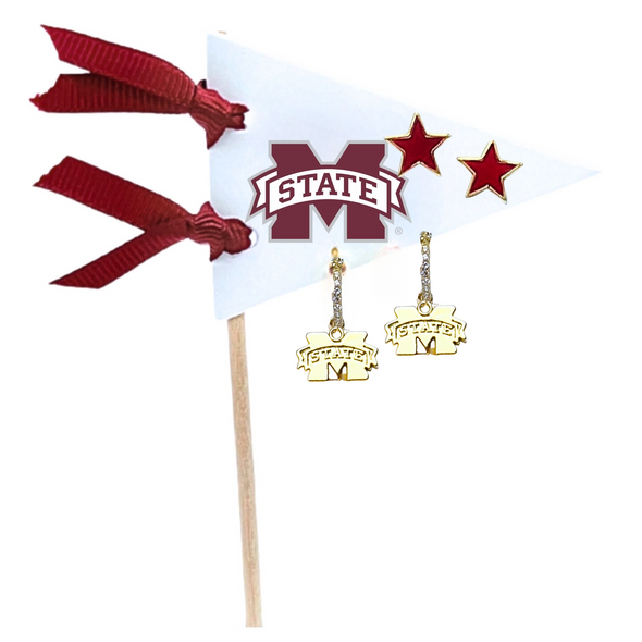 College: Pennant Pair Earring Set