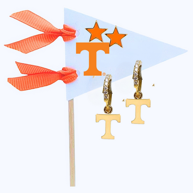 E203-TN University of Tennessee Pennant Pair Earring Set
