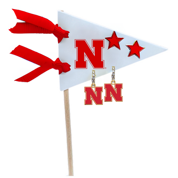 College: Pennant Pair Earring Set