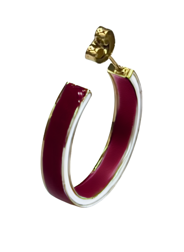 Game Day 50/50 School Colors Enamel Hoops