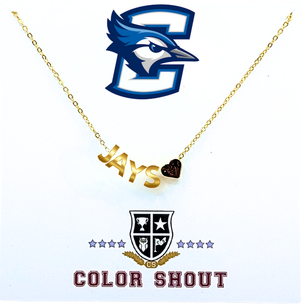 I Love College:  Initial Heart Necklace