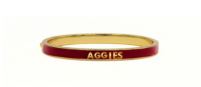 B212- TAM Texas A&M University Enamel Hinge Bangle