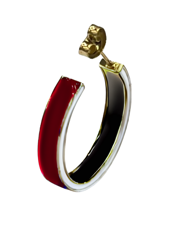 Game Day 50/50 School Colors Enamel Hoops