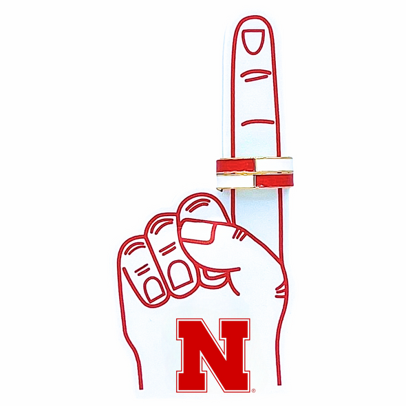 R207 - Nebraska:  50/50 Stack Ring Set
