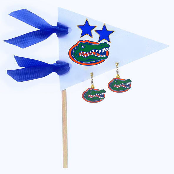 E203 - FL : University of Florida Pennant Pair Earring Set