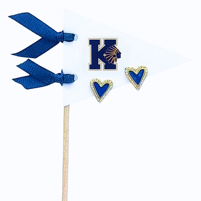 E205 - Keller Studs on Logo Pennant Flag