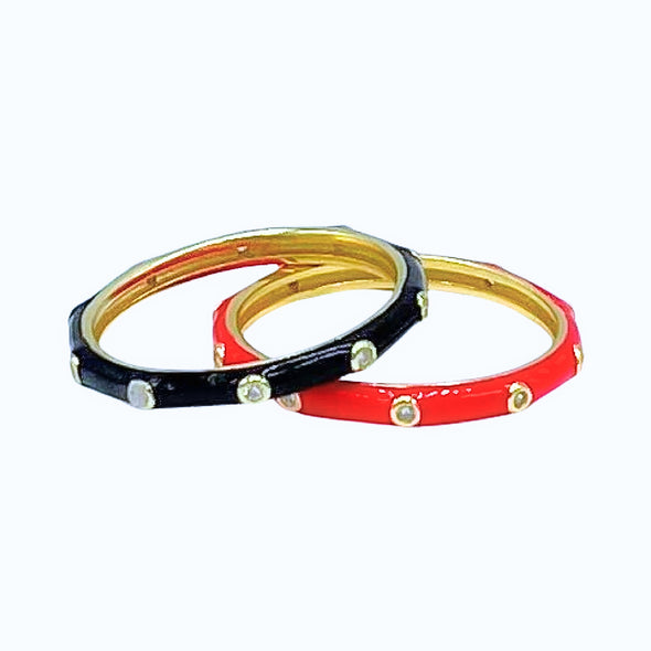 R201 AOP- Alpha Omicron Pi 2 Enamel Stack Ring Set