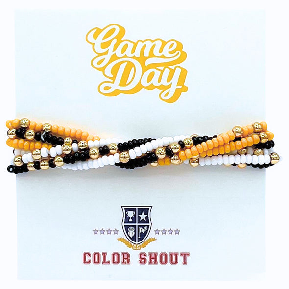 B201- Game Day Team Colors: Set of 6 Stretch Bracelets