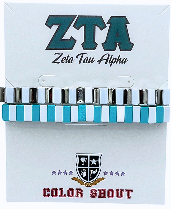 Zeta Tau Alpha Enamel Tile Double Stack