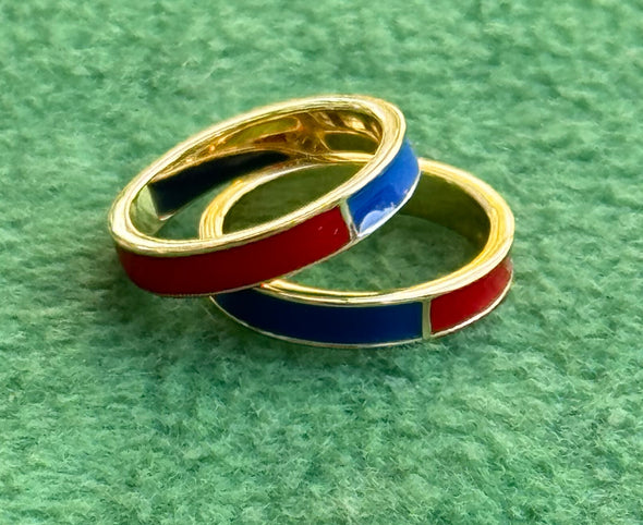 R207 - SMU: Team Colors 50/50 Stack Ring Set