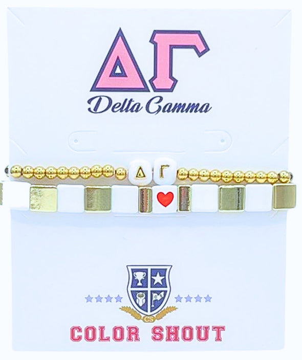 I Love Delta Gamma Bracelet Stack