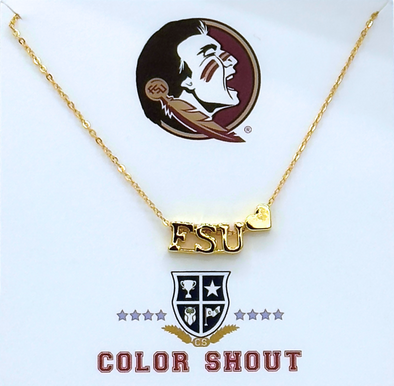 N202 - FSU : Florida State University Heart Necklace