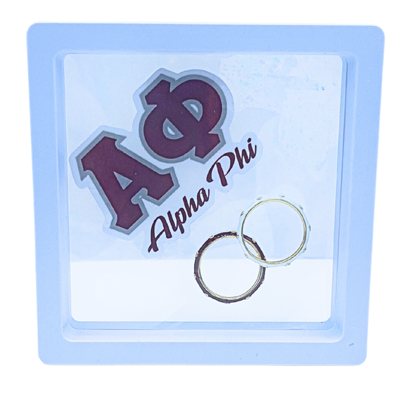 R201 AP- Alpha Phi: Bring It On 2 Stack Ring Set