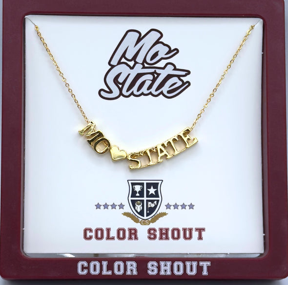 N202 (Y) - MOST Missouri State heart necklace