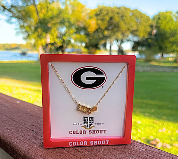 N202 -Georgia 'UGA'  Heart Necklace