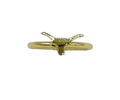 R209: College Logo Gold Stack Ring