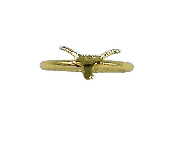 R209: College Logo Gold Stack Ring