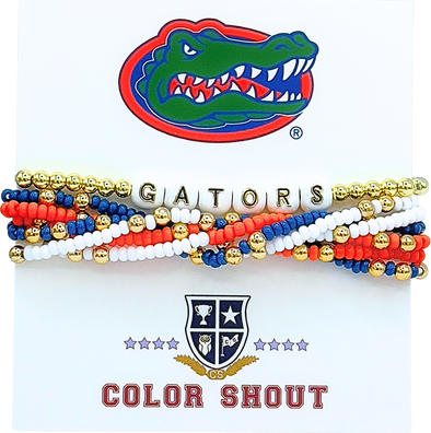 B209 - FLO  'Lucky 7' Florida Gators Bracelet Stack