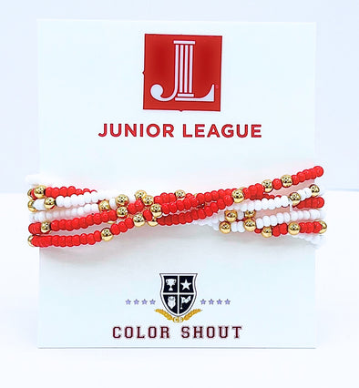 Junior League Stack: Set of 6 Beaded Stretch Bracelets