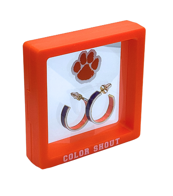 Clemson 50/50 Enamel Hoops