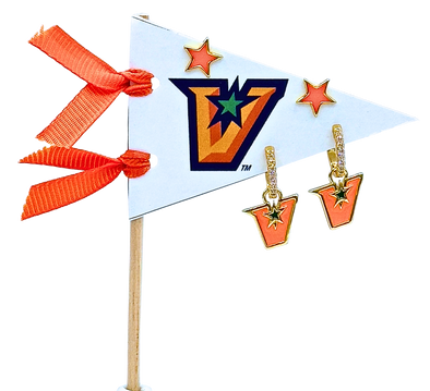 E203 - UTRGV : Pennant Pair Logo Earring Set