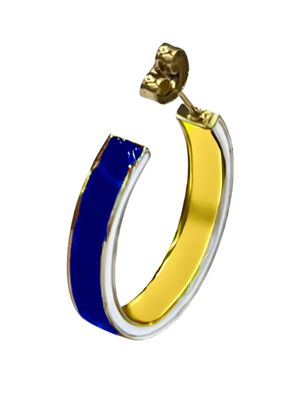 Game Day 50/50 School Colors Enamel Hoops
